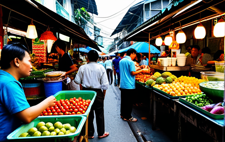태국의 글로벌 경제 기여 - **Prompt:** "A modern technology park in Bangkok, showcasing innovative startups and renewable energ...