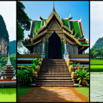 태국의 환경 친화적 리조트 - Here are three detailed image prompts for an AI image generator, based on your green travel experien...