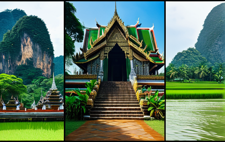 태국의 환경 친화적 리조트 - Here are three detailed image prompts for an AI image generator, based on your green travel experien...