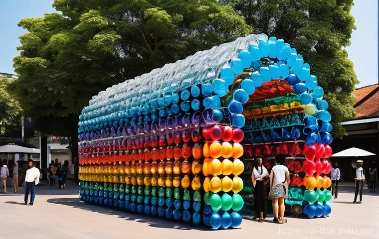 태국의 야외 예술 전시 - **Serene Chiang Mai Nature Sculpture:** A peaceful scene showcasing an abstract sculpture crafted fr... 태국의 야외 예술 전시 - **Serene Chiang Mai Nature Sculpture:** A peaceful scene showcasing an abstract sculpture crafted fr...