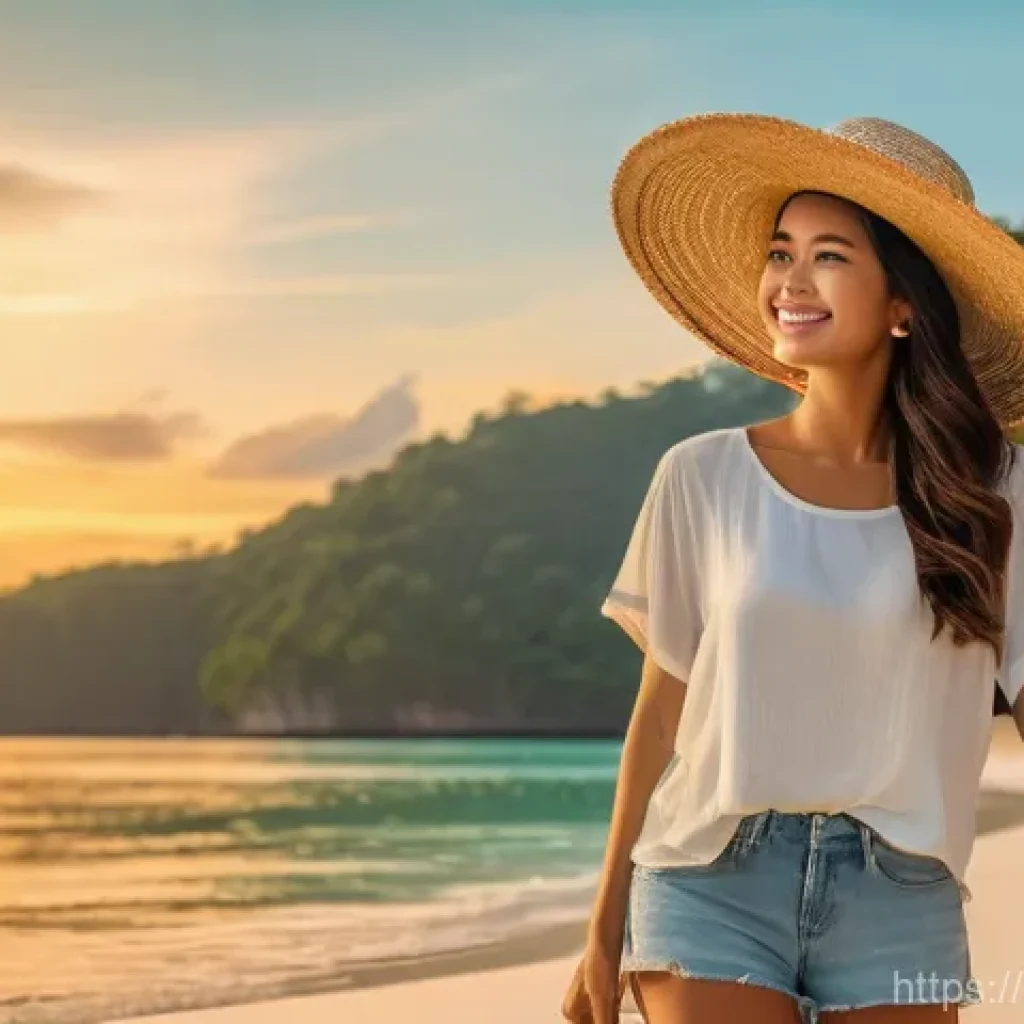 태국의 이민 정책 - **Prompt 1: Extended Thai Exploration**
    A happy, solo female traveler, in her late 20s, wearing ...