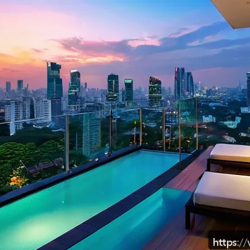 Home 30 태국의 주택 임대 시장 - A modern high-rise luxury condominium in central Bangkok’s Sukhumvit district at sunset, featuring a...